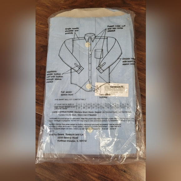 Sky Blue David Taylor Dress Shirt - Picture 3 of 3